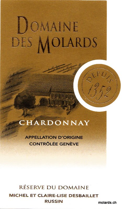 Dom. des Molards - Chardonnay 50cl 2024 AOC GE