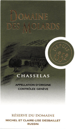 Dom. des Molards - Chasselas 75cl 2024 AOC GE